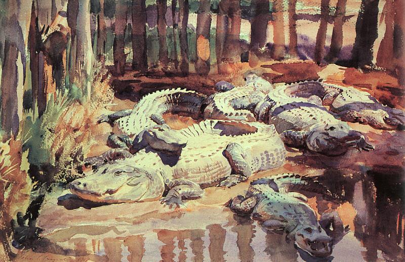 John Singer Sargent Muddy Alligators Norge oil painting art